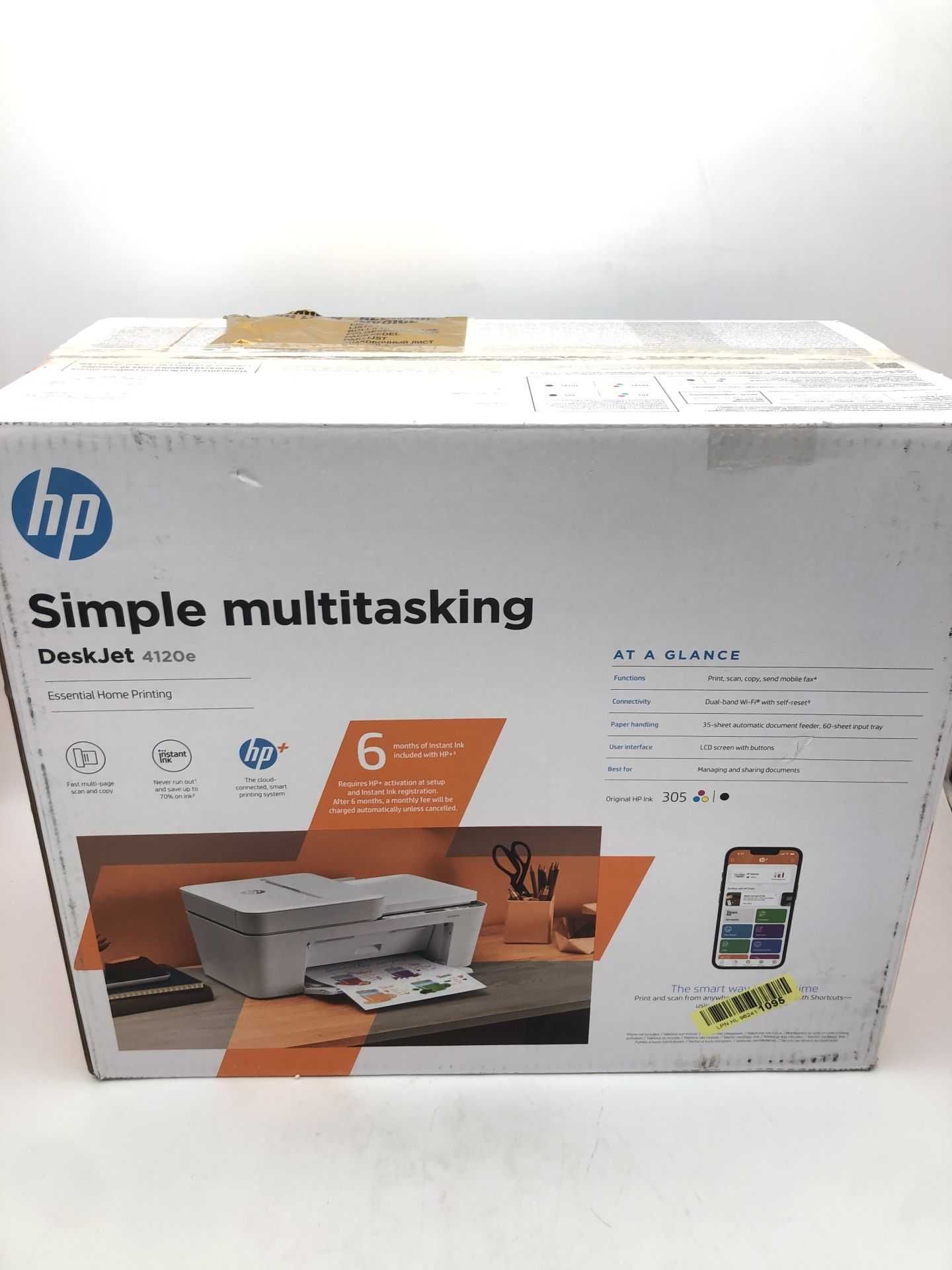 HP DeskJet 4120e: Drukarka, Kopiarka, Skaner, Fax, Wi-Fi, HP+ Ink