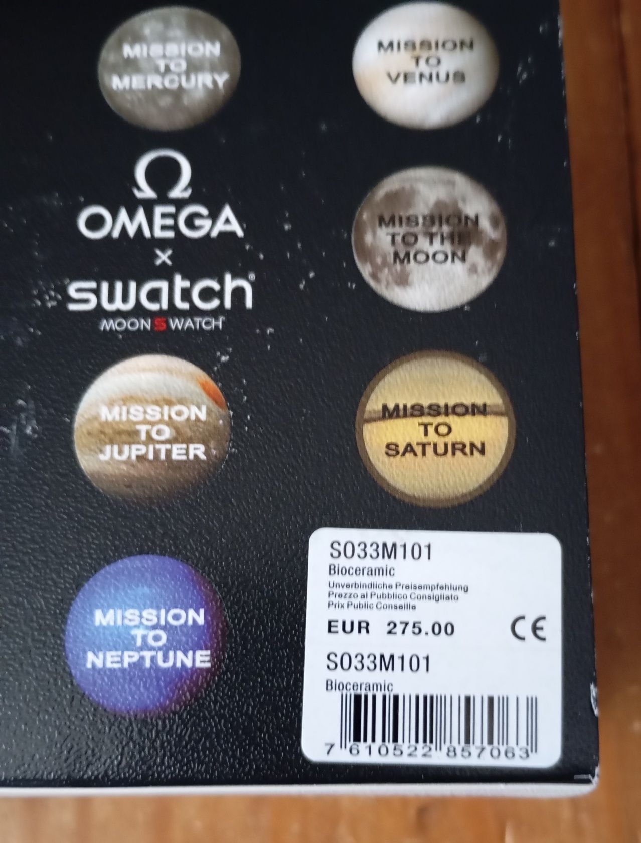Relógio Omega Swatch mission to Mercury