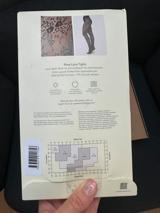 Koronkowe rajstopy Swedish Stockings 38/40