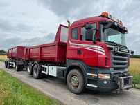 Scania R500  Wywrotka z przyczepą
