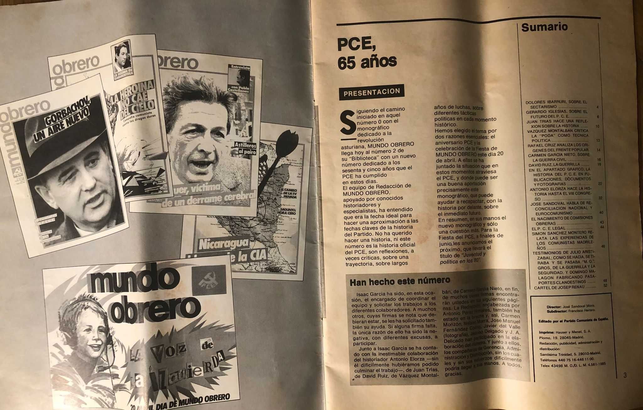 Revista Biblioteca Mundo Obrero – PCE 65 AÑOS – Nº2 - Abril 1985