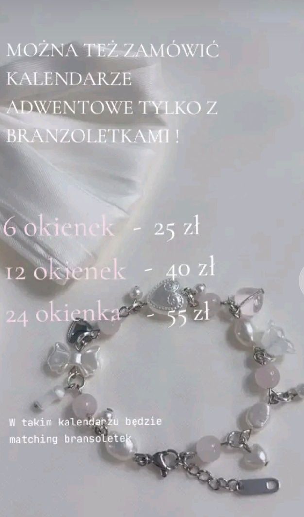 Kalendarz z biżuterią ręcznie robioną