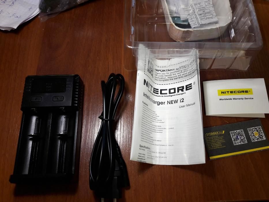 ОРИГИНАЛ Nitecore i2 зарядное устройство на 2 аккума NEW 18650 2*500мА