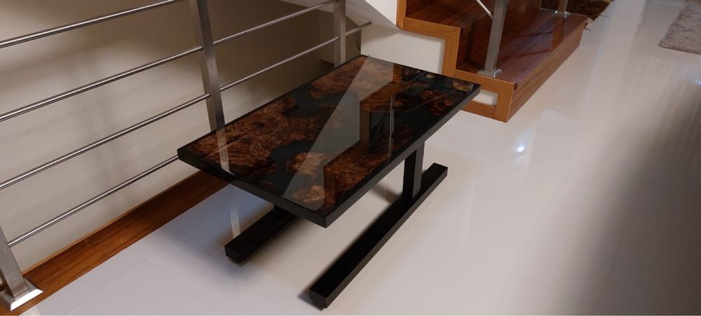 Mesa de centro resina epoxy | estilo industrial  | Negociável