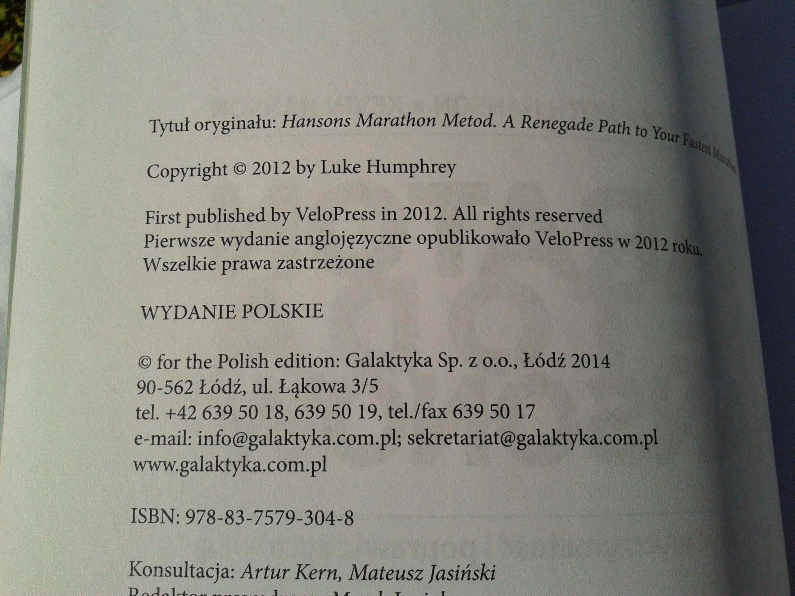 Maraton Metodą Hansonów - Keith Hanson, Luke Humphrey