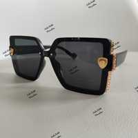 Okulary damskie okularki UV400 ochrona Versace czarne meduza