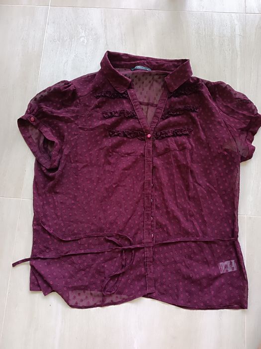 Блуза,блуза шифон, бордова блуза, блузка літо, блуза бордо