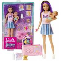 Lalka Barbie Skipper Babysitters opiekunka + bobas akcesoria ZA5095