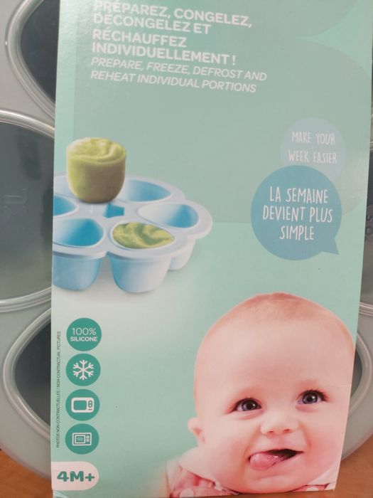 Beaba foremka taca na żywnośc dla dziecka 3m+ silikonowa 6x150ml