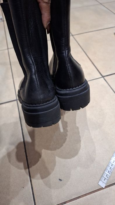 botki skórzane 37 wkl 23,5 wymiary na zdjęciach