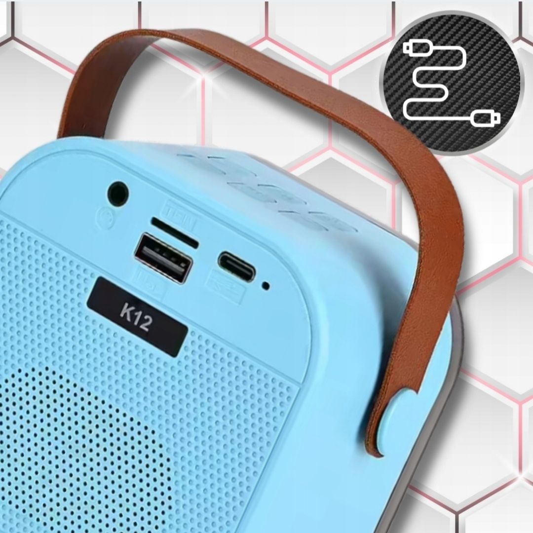 Zestaw karaoke 2 mikrofony + GŁOŚNIK bezprzewodowy Bluetooth super dzw