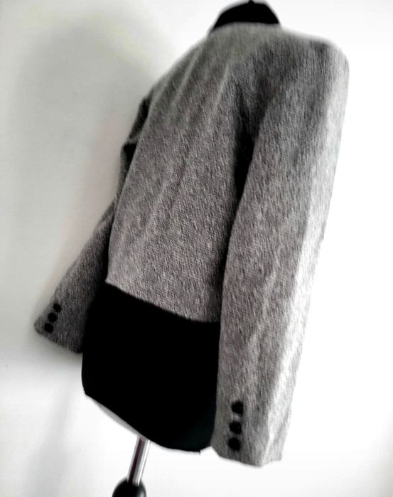 UNIKAT żakiet marynarka kołnierzyk welurowy jesień zima welur 38 m 40