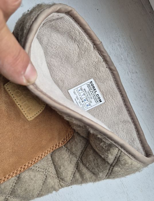 SOREL roz. 40 26 cm skóra naturalna ocieplane śniegowce