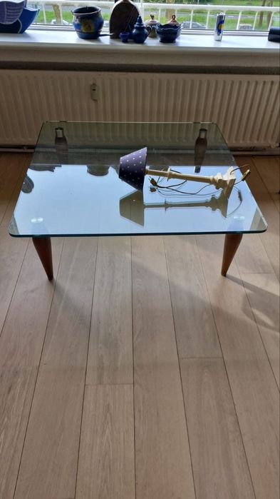 Елегантний Скляний кавовий Столик Ретро/Мід-Сенчурі) 1.1м