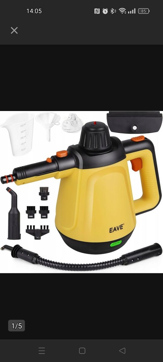 Odkurzacz Parowy Ręczny EAVE SC20 - 10w1, 1200 W, 450 ml do Domu, Samo