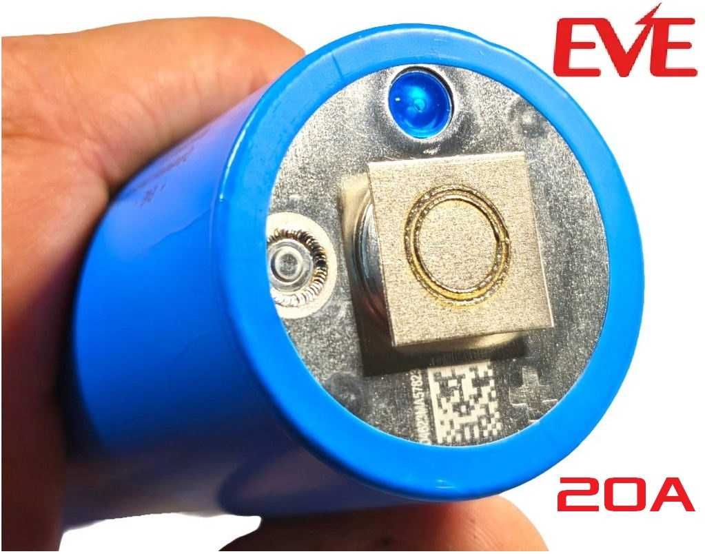 Акумулятор EVE 40135 LiFePo4 C40 3.2В 20Ah з привареною пластиною V2