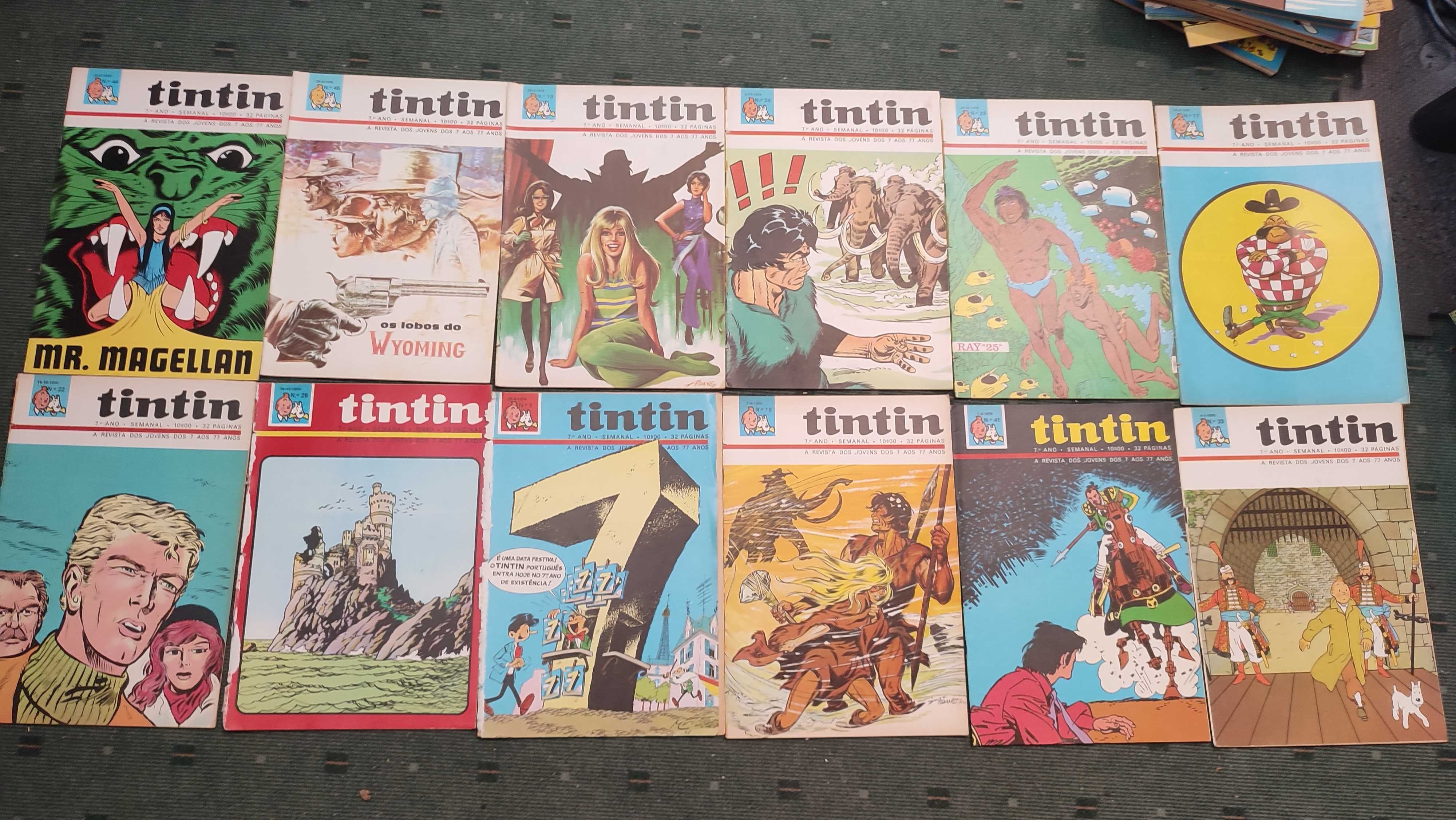 Revistas Tintin - 7º ano completo - 52 Revistas