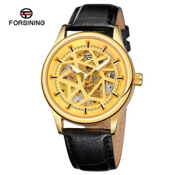 ТОП ЦЕНА!Стильные мужские наручные часы Forsining Arrow Gold Skeleton!