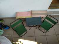 Krzesełka taboreciki wędkarskie turystyczne kempingowe dla dzieci/prl