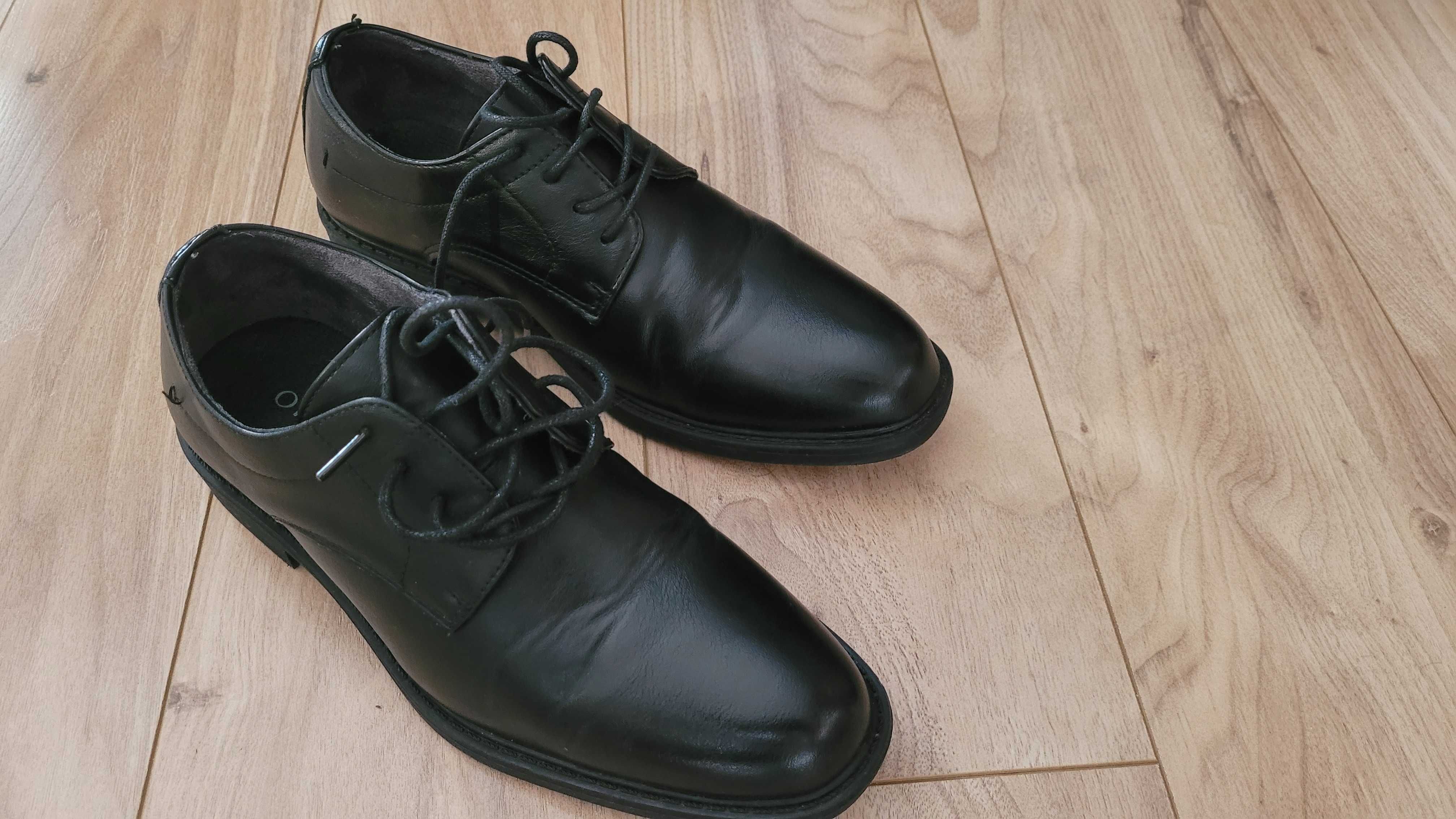 Buty Komunijne Półbuty Chłopięce Ottimo rozmiar 38 Czarne Skóra
