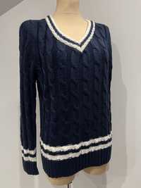 Granatowy sweter M