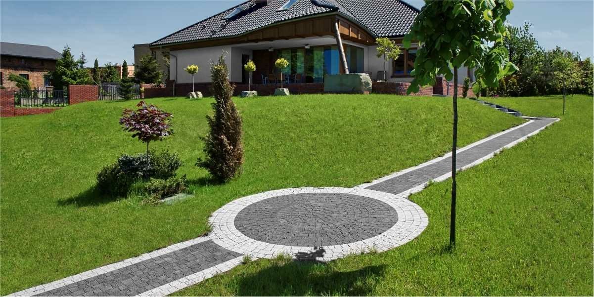 Kostka Fantazja 6 cm Szara callisto nero płukana betonowa bruk piccola