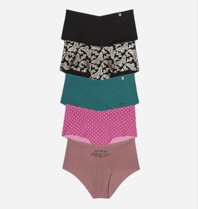 Victorias Secret XS S М L Набор 5 7 трусики трусы стринги Pink подарок