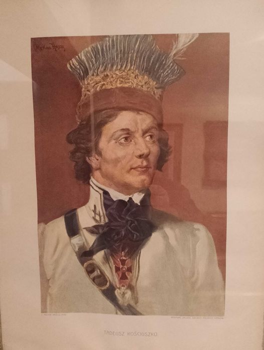 Stare barwne litografie portrety