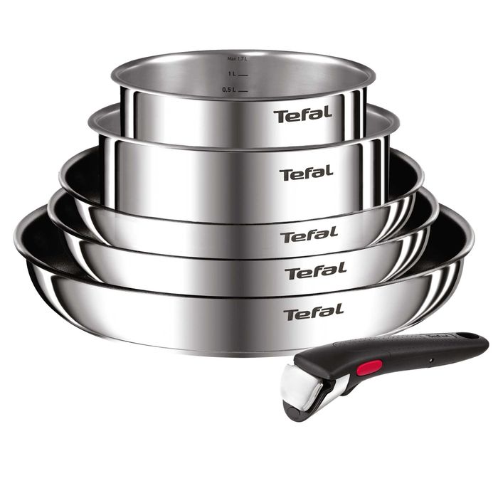6-elementowy zestaw patelni TEFAL Ingenio COOK EAT z odłączaną rączką