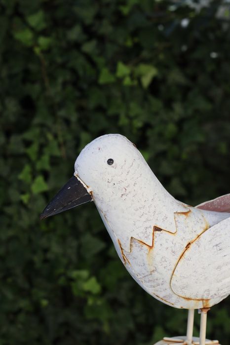 Metalowy ptak figurka do ogrodu Mewa