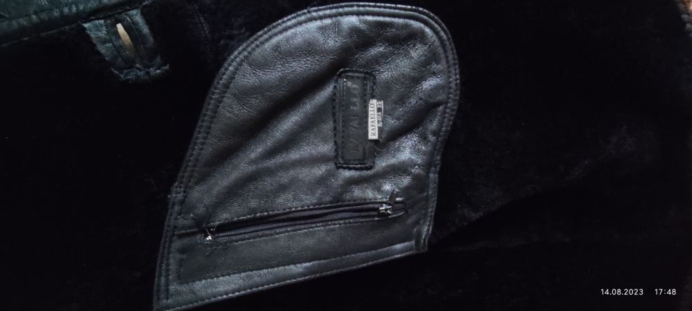 Куртка чоловіча шкіряна зимова