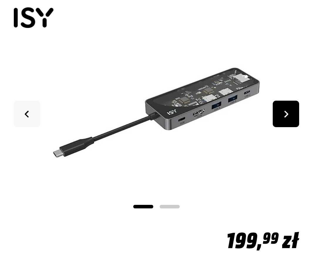 5w1 Adapter usb C hdmi ISY MEDIA markt -50% ceny okazja tanio