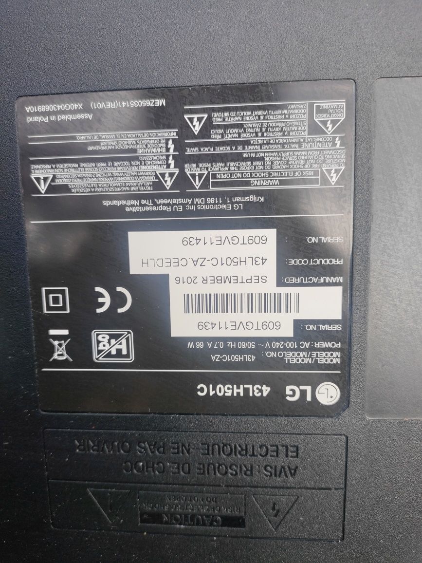 Telewizor 43cali LG