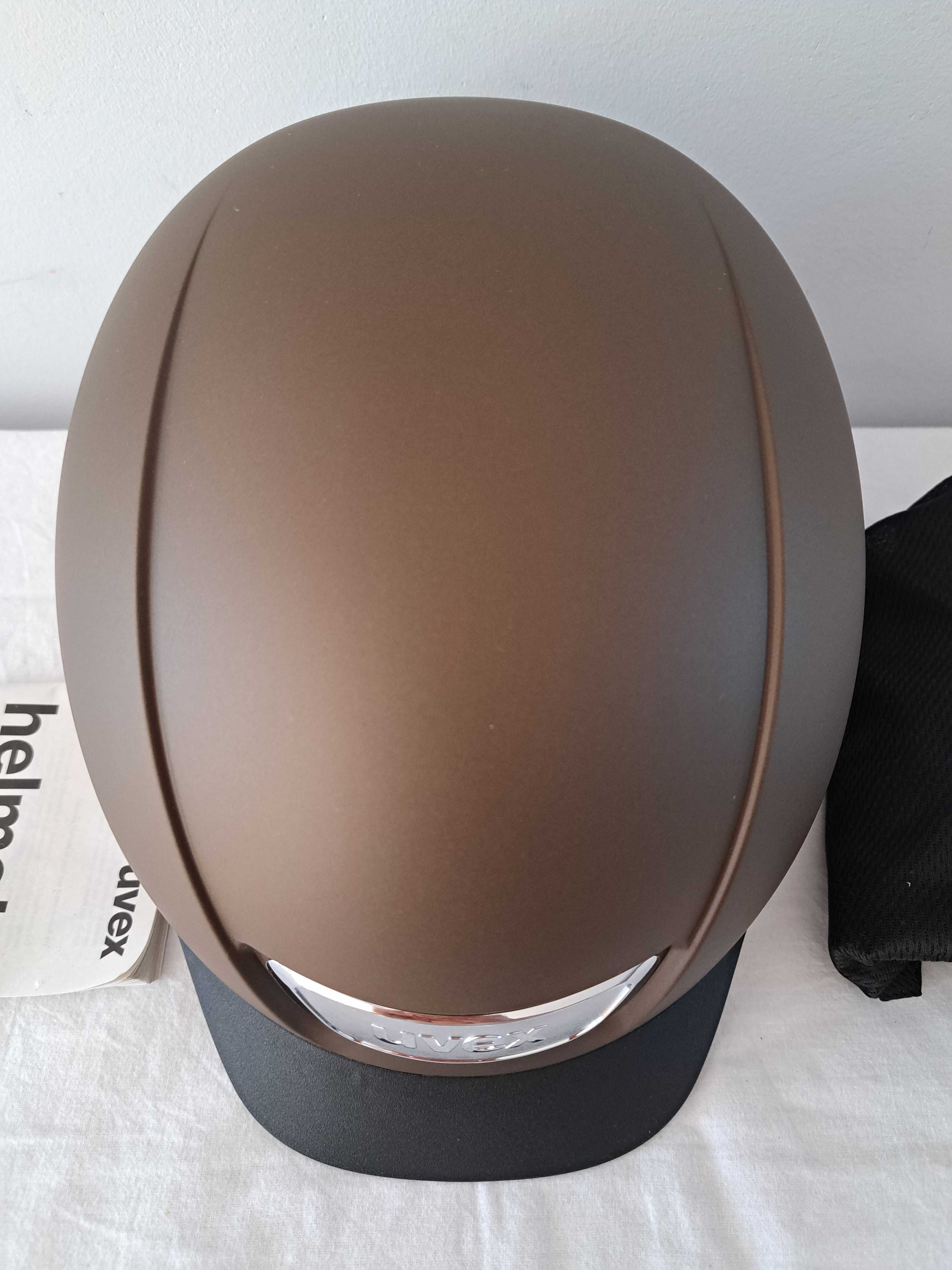 Kask jeździecki toczek Uvex Reithelm Elexxion Pro Brown L 59cm