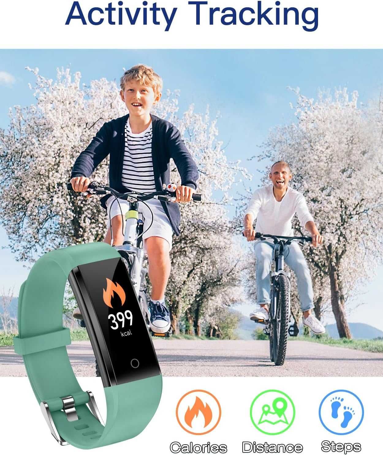 GRV Zegarek z Krokomierzem Bez Bluetooth, Monitor Snu/Kalorii, zielony