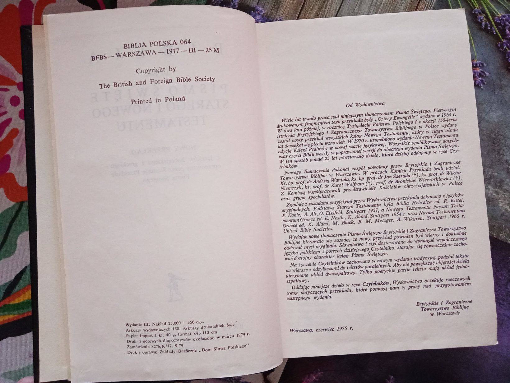 Biblia to jest Pismo Święte Starego i Nowego testamentu 1979