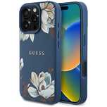 Etui Guess Grained Printed Flower Pattern MagSafe do iPhone 16 Pro nie