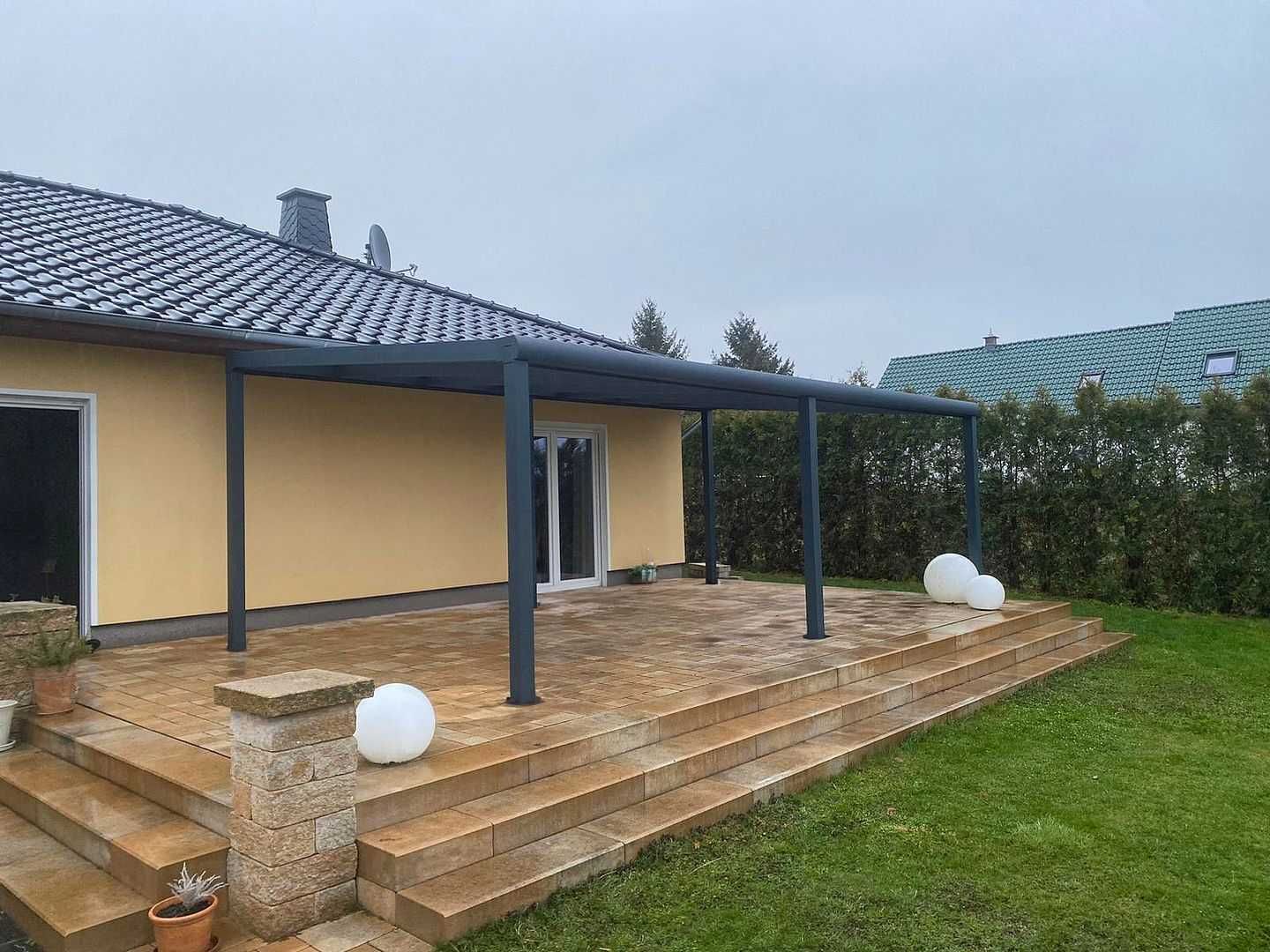 Zadaszenie Tarasowe Aluminiowe szkło poliwęglan