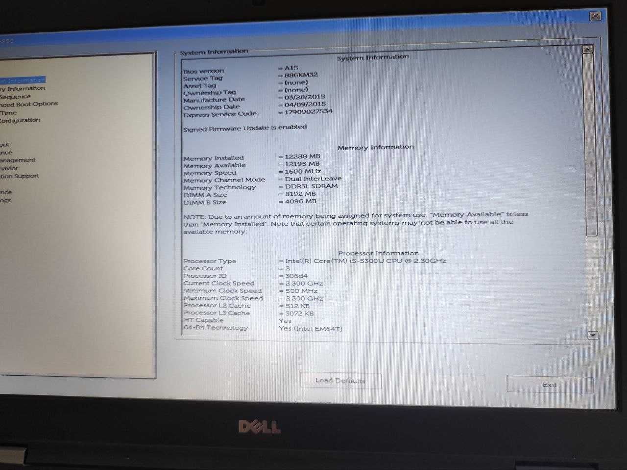 Ноутбук Dell Latitude E5550 - 5300U, 15,6" HD, RAM 12 gb, SSD 256 gb