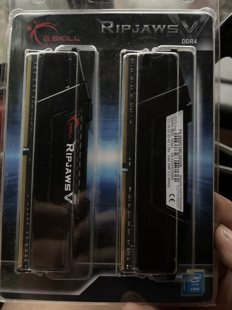 ОЗУ DDR 4 3600 16GBx2 32GB G.Skill Ripjaws V Intel XPM2.0