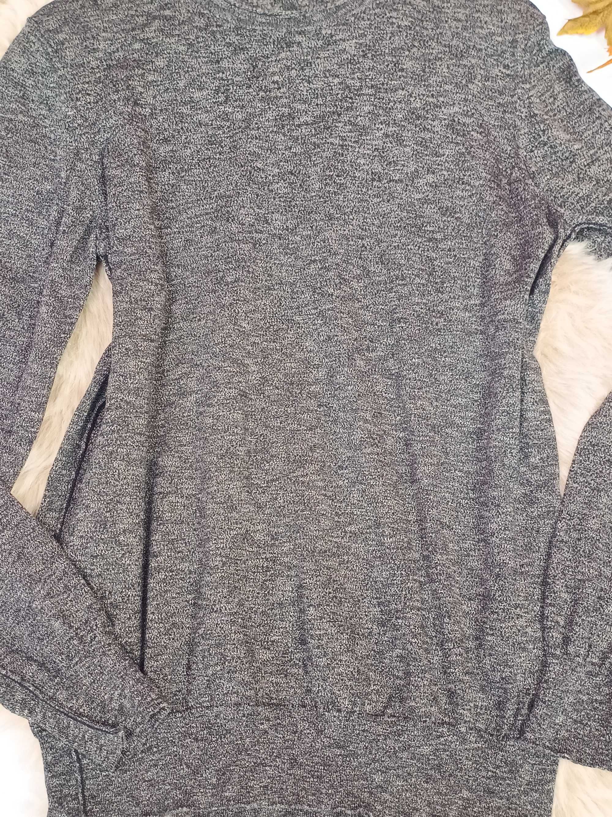Szary melanż sweter 100% bawełna damski męski Hugo Boss 42 XL
