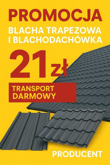 Blacha dachowa RAL 8017 MAT – PROMOCJA 21 zł/m² + DOSTAWA GRATIS!