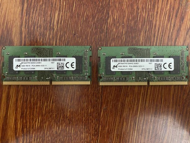 ОЗУ оперативна пам'ять DDR4 2666 4gb 8gb (2x4gb) Micron