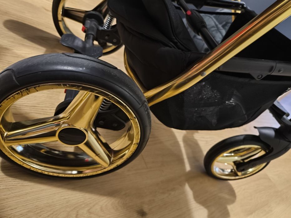 Wózek 2w1 Adamex Reggio Special złoty szary