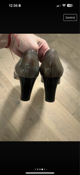 Szpilki CASADEI 38,5/ 8,5 skora lakierowana