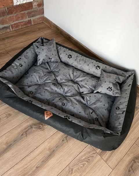 Legowisko dla psa Nowe 115x95 XL Szare wodoodporne z poduszkami GRATIS