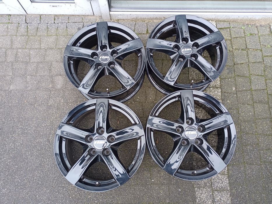 Czarne ALU 16 VW Golf V VI T-Roc Touran Caddy Eos Audi A3 Skoda Octavi