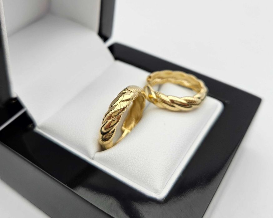 Prześliczne Złote Kolczyki Koła 3,17g P585