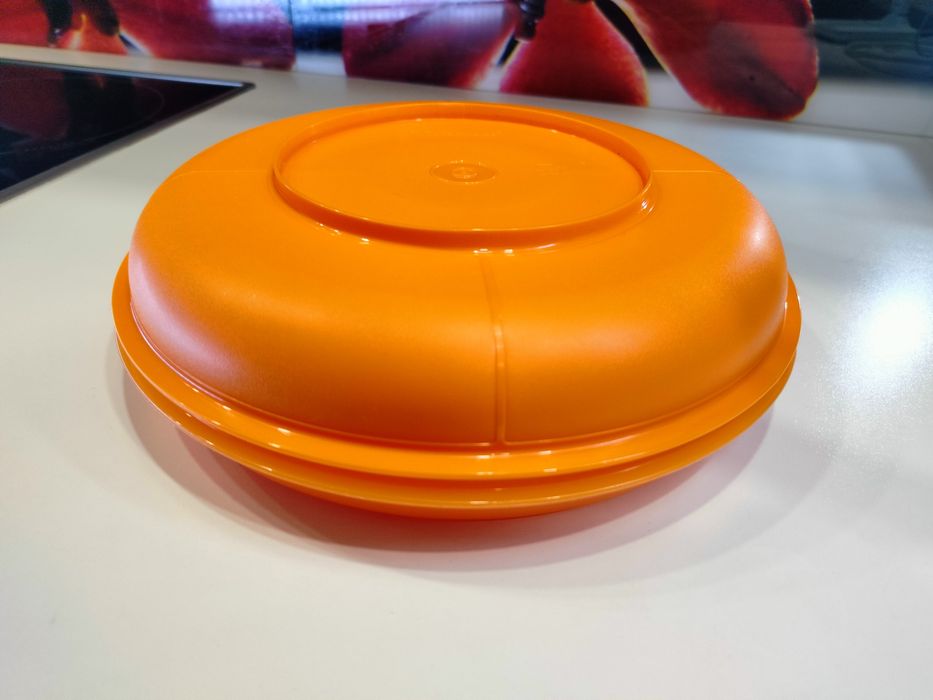 Półmisek bufet na przekąski Tupperware kolor pomarańczowy 2 częściowy