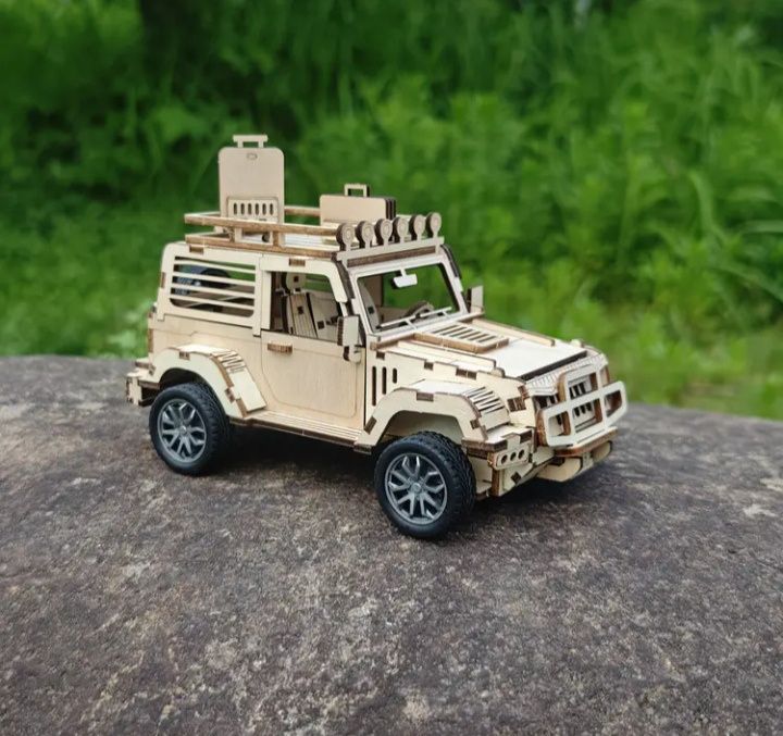 Пазл 3D дерев'яний конструктор позашляховик джип для дітей та дорослих